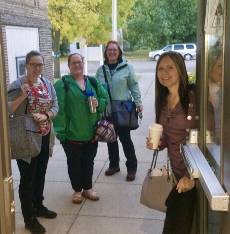 NCW staff left their cars at home and participated in the “walk to school” day